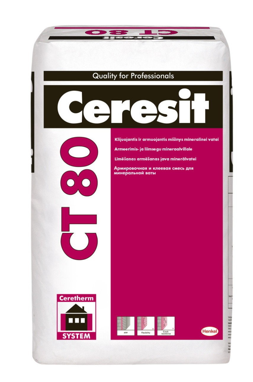 Ceresit CT 80 Штукатурно-клеевая смесь для пенополистирольных и минераловатных плит