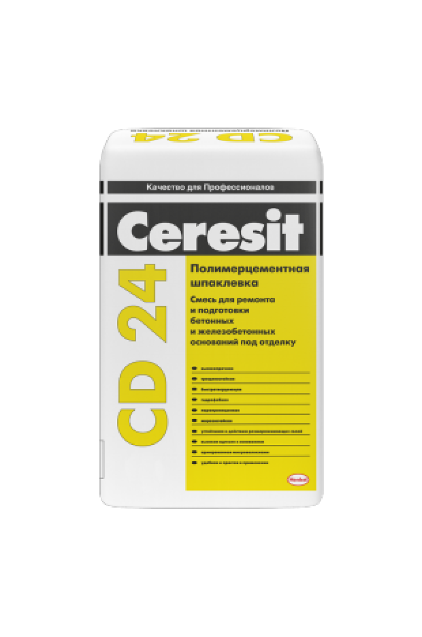 Ceresit CD 24 Ремонтно-финишная шпаклевка для бетона