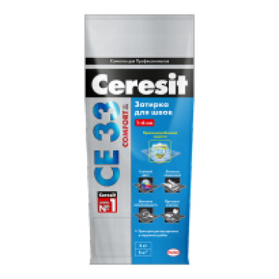 Ceresit CE 33 SUPER затирка для узких швов до 5 мм, цвет: белый, серый