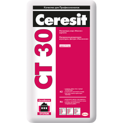 Ceresit CT 30 Минеральная декоративная штукатурка фактура "Мюнхенская", зерно 3,5 мм