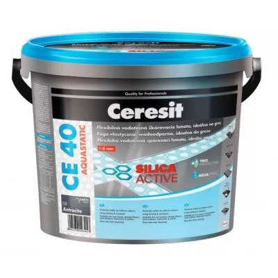 Ceresit CE 40 Silica Active затирка для швов, цвет серебристо-серый, небесный, персик